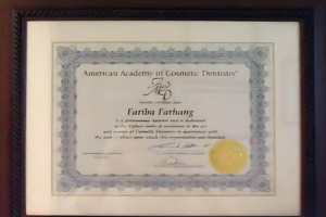 گواهینامه های دکتر فریبا فرهنگ